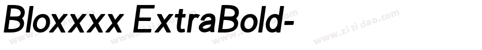 Bloxxxx ExtraBold字体转换
